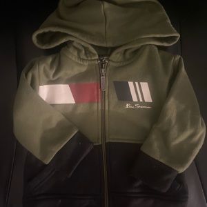 2 pc Ben Sherman Olive green baby boy sweat suit